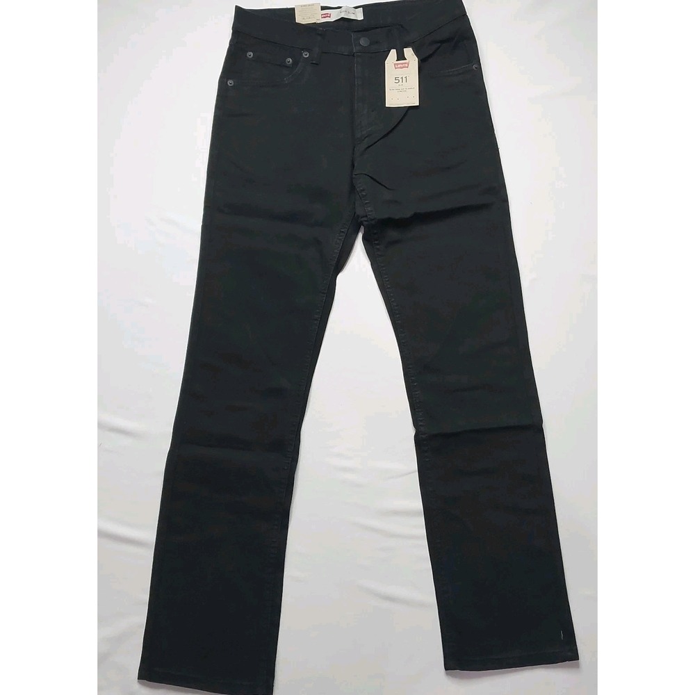 Levi's 511 Slim Jeans Boys 16 Regular 28x28 Blue Performance Stretch Denim Black
